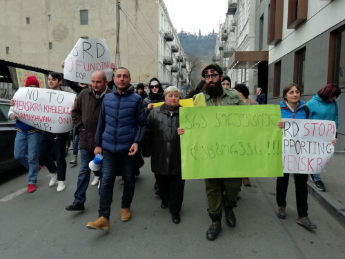 "არ დავთმობთ ქართულ მიწა - წყალს“ - ჰესების მშენებლობის წინააღმდეგ აქცია იმართება (ვიდეო)