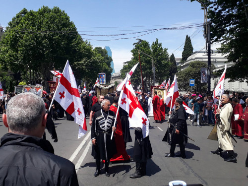 ოჯახის სიწმინდის და სიმტკიცის დაცვის დღისადმი მიძღვნილი მსვლელობა დასრულდა (ფოტოკოლაჟი)