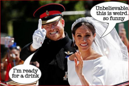 პრინცი ჰარის და მეგან მარკლის ქორწლილის ცერემონიის ყველაზე მხიარული და უცნაური ლუქები - "ჰარი, აქ ვარ! მეც შემირთე რა ცოლად!"